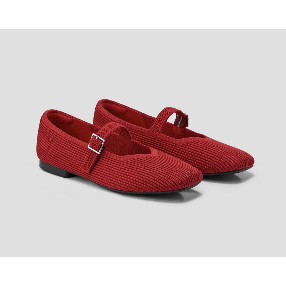 Vivaia Women Square-Toe Mary Janes (Margot Mary Jane) Ruby Red 5-5.5 US / 36 EU